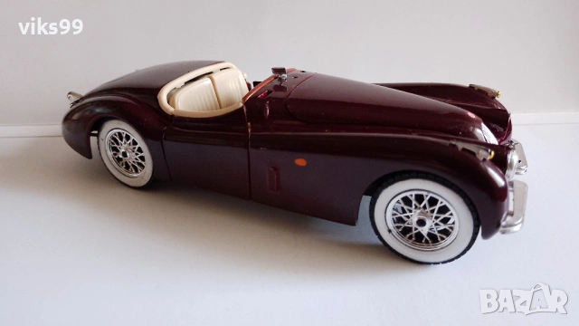 Bburago Jaguar XK 120 Roadster 1951 - Мащаб 1:24, снимка 7 - Колекции - 53283321