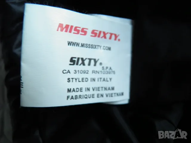 Miss Sixty оригинално дамско черно дълго яке М, снимка 11 - Якета - 56090422