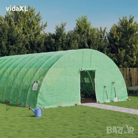 vidaXL Оранжерия със стоманена рамка зелена 60 м² 10x6x2,85 м, снимка 2 - Оранжерии - 56146702
