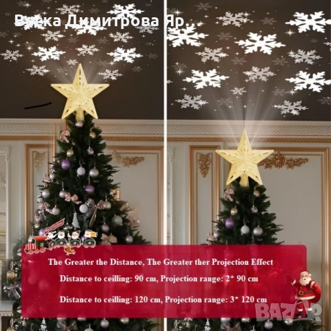 3D прожектор за Елха 6 Визии - Звезда ТОП ПРОДУКТ ЗА 2025, снимка 9 - Декорация за дома - 52643833