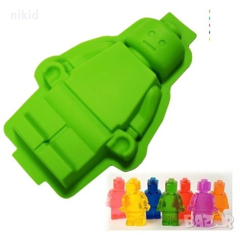 3D голям Робот лего за торта силиконов молд форма кекс сладкиш парти рожден ден