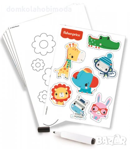 Детска дъска за рисуване FISHER PRICE, 104x61x60см, снимка 4 - Образователни игри - 39959876