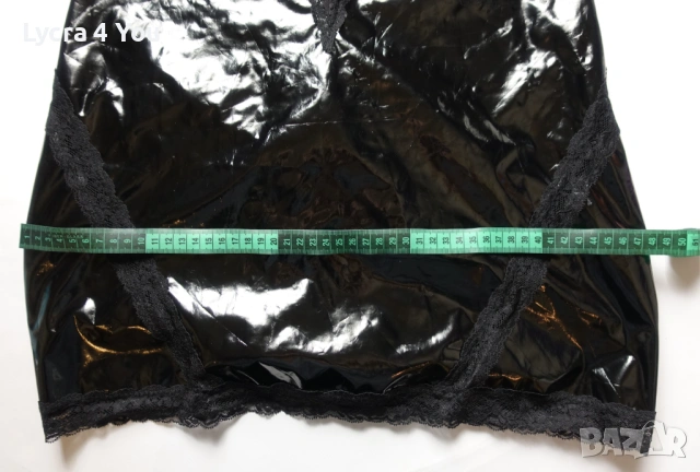 L/XL къса еротична рокля от еко кожа и дантела, снимка 8 - Рокли - 53375891