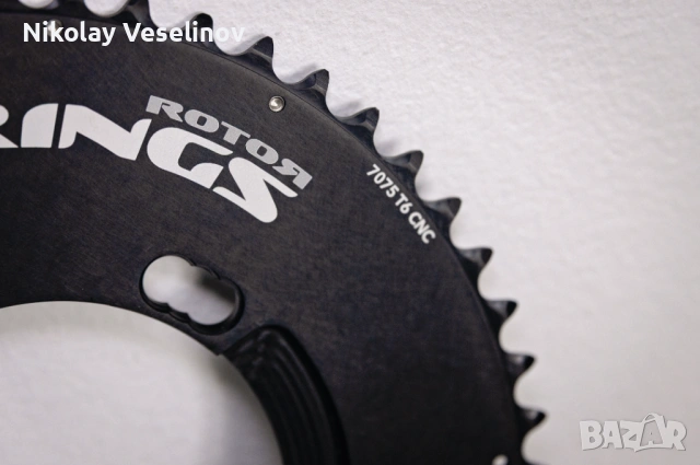 Плоча 52T - ROTOR Q-Ring Оval Chainring - 110bcd x 4 / велосипед / шосейна, снимка 3 - Части за велосипеди - 53215105