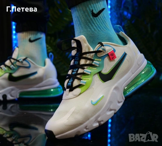 NIKE AIR MAX 270 REACT Цвят-Бяло и Зелено 