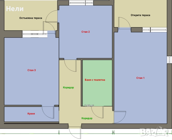 Отдавам под наем тристаен апартамент, снимка 17 - Апартаменти - 52615690
