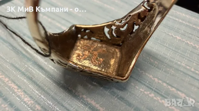 Златен пръстен 14 карата 5.46гр 61размер , снимка 4 - Пръстени - 56259579