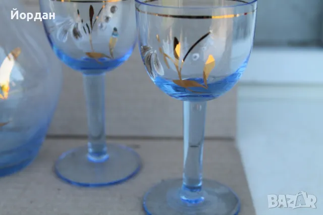 Стар стъклен винтидж сервиз за ракия/алкохол , снимка 9 - Антикварни и старинни предмети - 50363711