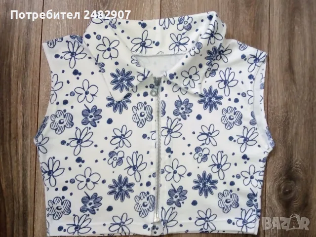 Къса дамска блуза, снимка 2 - Тениски - 49512962