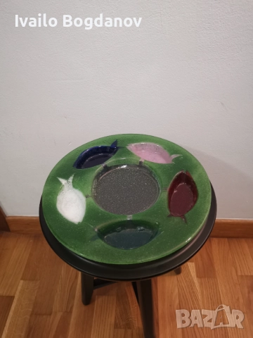 Ръчно направена стъклена чиния, снимка 2 - Антикварни и старинни предмети - 52504210