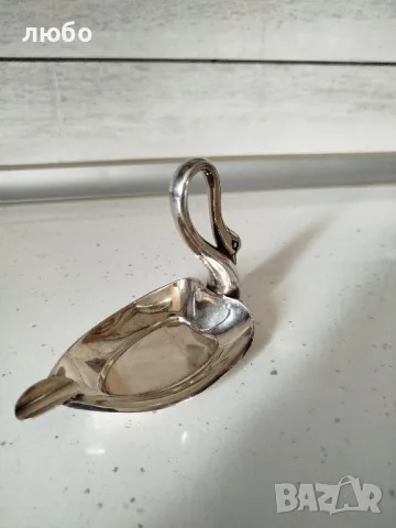 Сребърен Пепелник Със Форма на Лебед-Сребро 0,925, снимка 5 - Други ценни предмети - 48737893