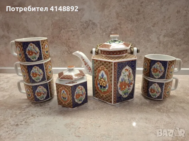 Японски фин порцелан сервиз за чай, снимка 8 - Сервизи - 48085725