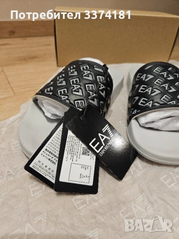 Мъжки джапанки EA7, снимка 2 - Мъжки чехли - 52296202