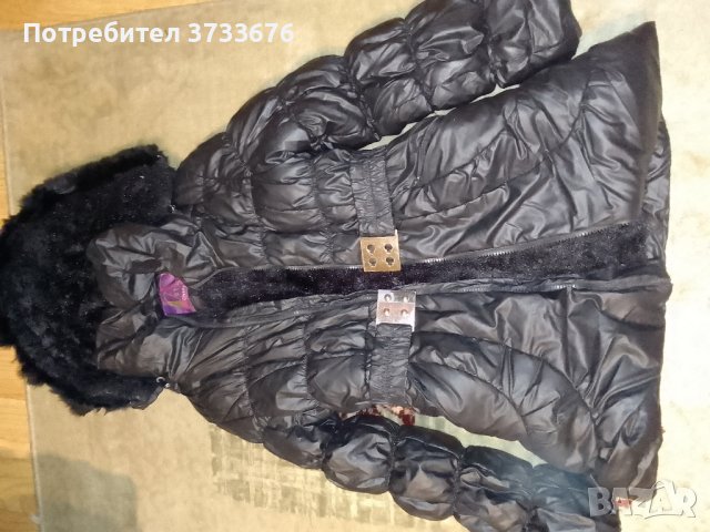 Дамско пухено, шушлеково яке, с качулка, снимка 3 - Якета - 42027252