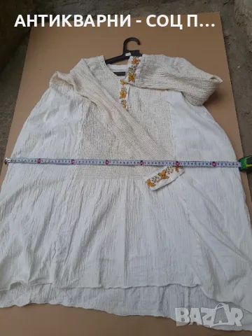 Соц Стара Ленена Риза Нощница За Народна Носия., снимка 9 - Антикварни и старинни предмети - 49030012
