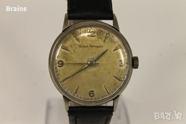 Рядък 1950'с GIRARD PERREGAUX 46EU Швейцарски Ръчен Часовник, снимка 4 - Мъжки - 54013442