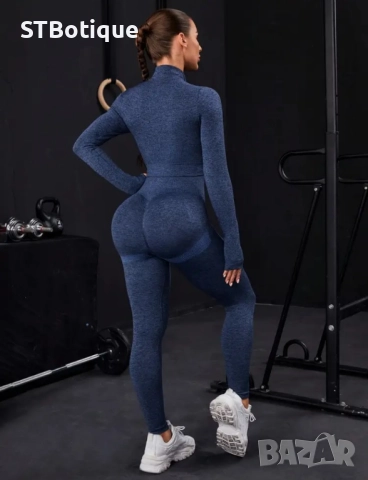 💕Безшевен спортен комплект с цип – Елегантен, удобен и модерен!💕, снимка 3 - Спортни екипи - 51952047