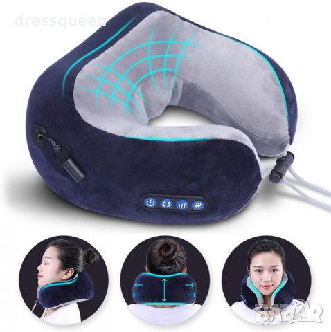 2657 Шиацу масажираща възглавница U образна, снимка 4 - Други стоки за дома - 30531684