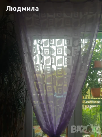 Пердета,два броя,лилави,с панделки за разделяне,декорация, снимка 16 - Пердета и завеси - 48922770