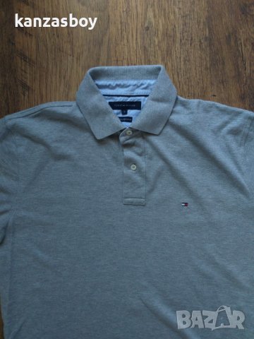 Tommy Hilfiger Grey Polo Shirt - страхотна мъжка тениска КАТО НОВА, снимка 4 - Тениски - 38055206