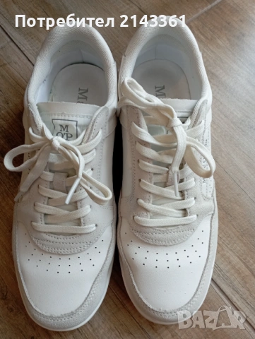 Спортни бели кожени обувки Марко Поло стелка 26,5см , снимка 2 - Кецове - 53925182