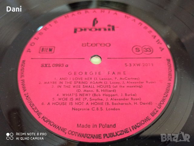 Georgie Fame  - грамофонна плоча, снимка 2 - Грамофонни плочи - 29143821