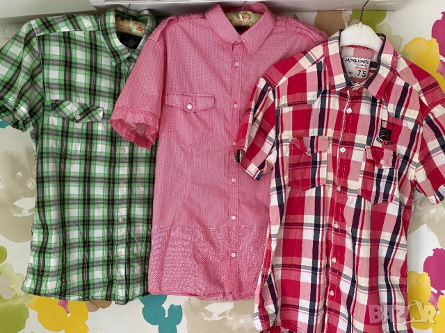 3бр мъжки ризи Н&М,Jack&Jones M размер, снимка 1 - Ризи - 29824505