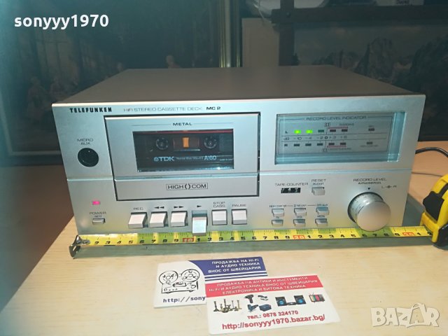 SOLD OUT//поръчан-telefunken mc 2 hifi-deck-внос switzerland, снимка 2 - Декове - 30122513