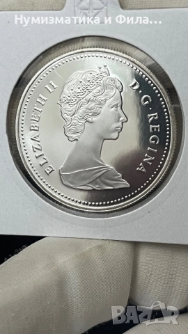 Сребърна монета Канада 1 долар 1989 година