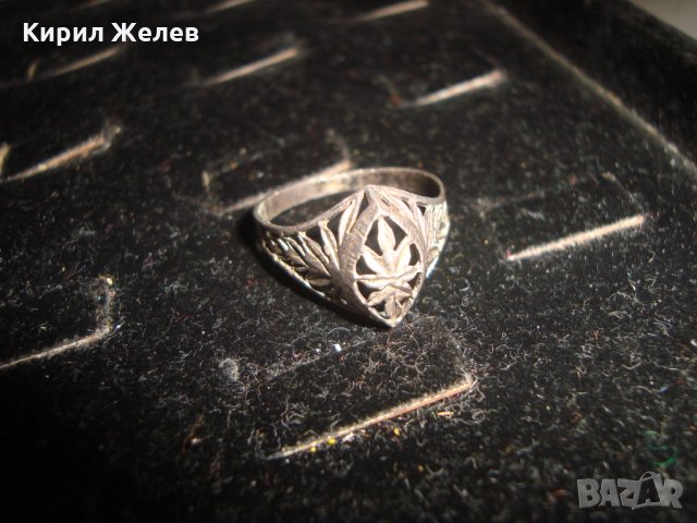 КРАСИВ СТАР МАЙСТОРСКИ РЪЧНО ИЗРАБОТЕН СРЕБЪРЕН АЖУРЕН ПРЪСТЕН с ПАТИНА 17094, снимка 4 - Пръстени - 31537492