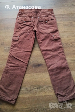 Страхотен ватиран панталон за зимата, 100% памук, размер 146-152, 10-11 години, като нов, снимка 5 - Детски панталони и дънки - 51799876