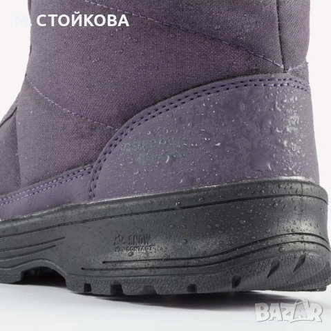 НЕПРОМОКАЕМИ БОТУШИ ЗА ПРЕХОДИ В СНЯГ SH100, С ВЕЛКРО, № 38, СИВО ЛИЛАВИ, снимка 8 - Дамски ботуши - 54113702