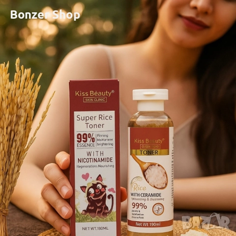 Тонер за лице с оризов екстракт, никотинамид и церамиди, снимка 3 - Козметика за лице - 51841710