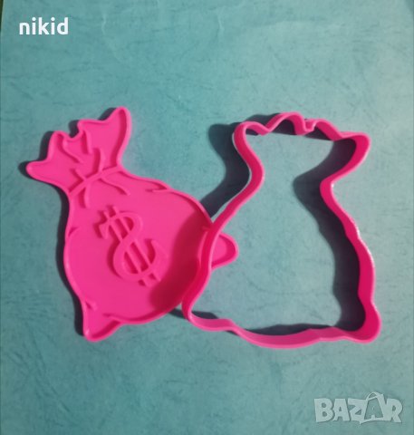 Торба чувал с пари долари пластмасов резец форма фондан тесто бисквитки