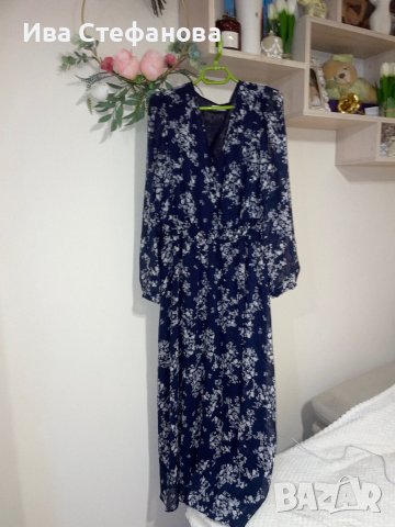 Разкошна феерична нова дълга елегантна романтична рокля Reaerved флорален нежен принт цветя , снимка 16 - Рокли - 42455741