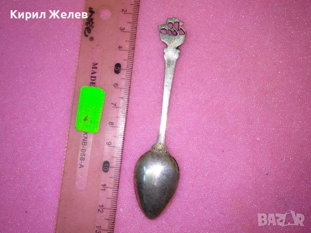 СТАРА НЕМСКА КАПИТАНСКА КОЛЕКЦИОНЕРСКА СРЕБЪРНА ЛЪЖИЧКА За КАФЕ СРЕБРО 800 ПРОБА 42985, снимка 14 - Колекции - 44376271