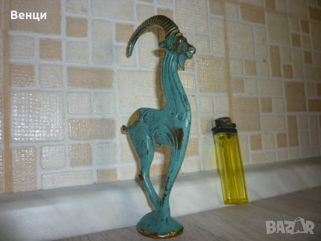 Месингова Фигура Статуетка, снимка 3 - Антикварни и старинни предмети - 50599848