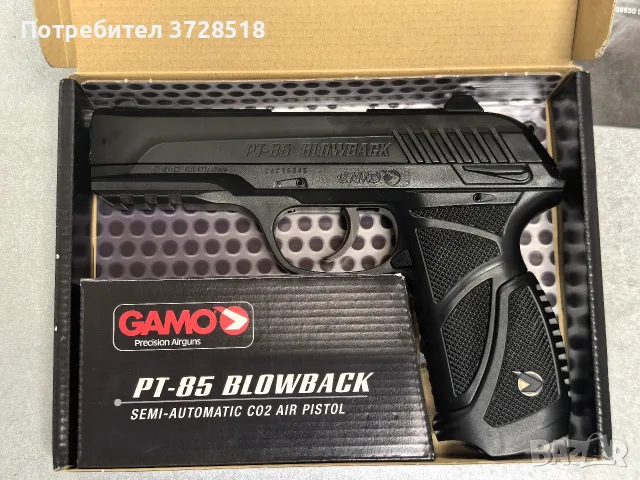 Gamo PT-85 Blowback, 4.5 мм, CO₂ полуавтоматичен въздушен пистолет, снимка 2 - Въздушно оръжие - 56114939