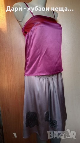 Пола от сатен, в цвят пепел от рози и 🎁подарък🍀♥️S,M,L♥️🍀арт 4420, снимка 6 - Поли - 37602245