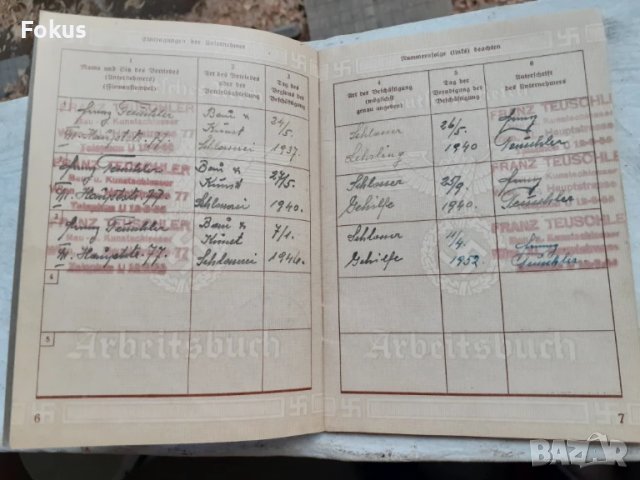 Стар паспорт документ, снимка 6 - Антикварни и старинни предмети - 50941550