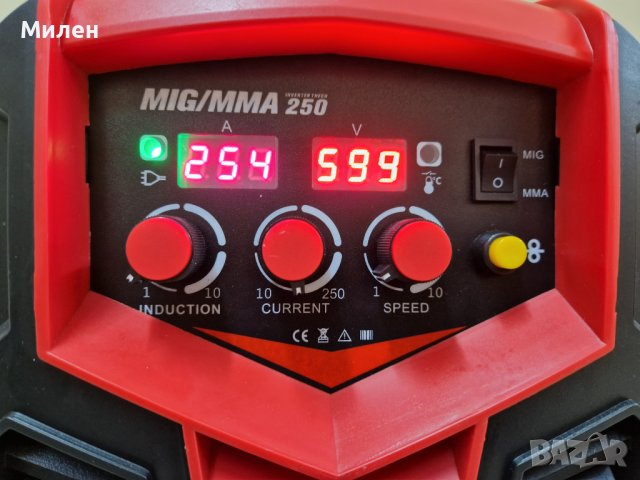 ПРОМОЦИЯ! Електрожен + Телоподаващо MIG -MMA -250Ампера MAX PROFESSIONAL- Телоподаващ апарат , снимка 2 - Други машини и части - 27106887