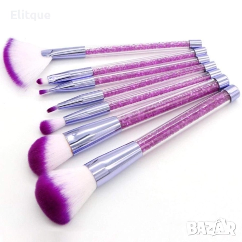 Четки за грим  с кристални дръжки -  7 броя HZS86, снимка 9 - Други - 52820405