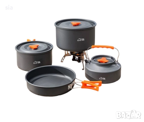 Комплект 11 части съдове за къмпинг и туризъм, снимка 2 - Термоси - 51603317