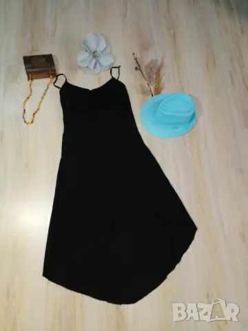 Рокля с бродерии и асиметрична дължина, снимка 2 - Рокли - 48295733