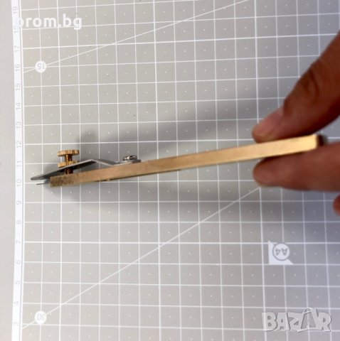 макетен нож с дистанционер за кожа, кожарски, сарашки, резец, снимка 8 - Други инструменти - 29462785