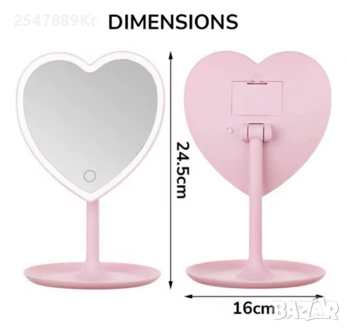 Стилно LED огледало за тоалетка с подсветка, снимка 4 - Други - 51049779