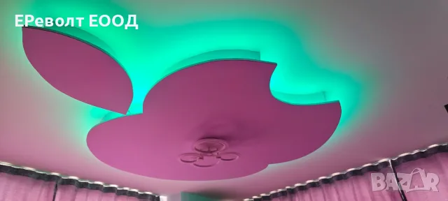 ОСВЕТЛЕНИЕ С ЧЕТИРИЦВЕТНА LED ЛЕНТА НА ФИГУРИ ОТ ГИПСОКАРТОН 01 - ЕРеволт ЕООД, снимка 7 - Електро услуги - 55890963