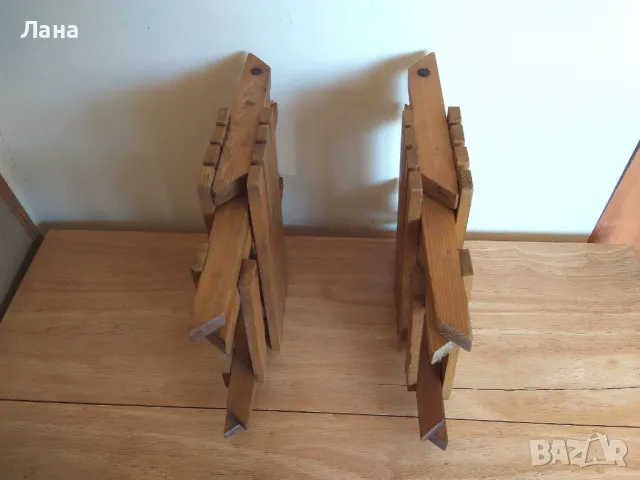 дървени сгъваеми поставки за саксии, за вази, за декорация и др., снимка 6 - Декорация за дома - 48057614