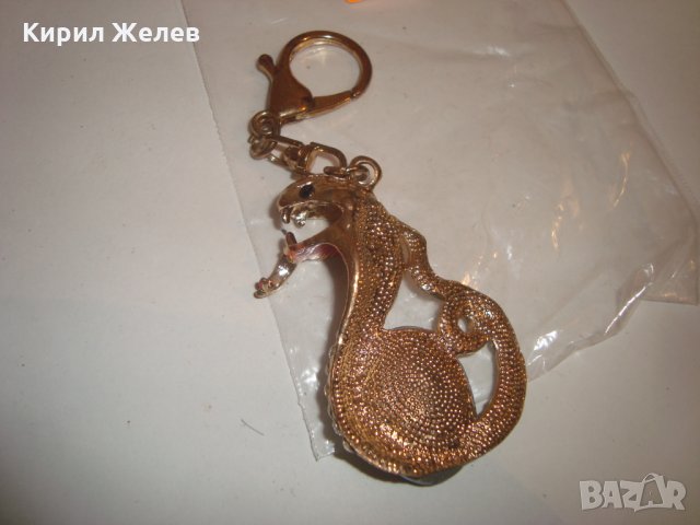 СКЪПОЦЕНЕН КЛЮЧОДЪРЖАТЕЛ КОБРА БРОНЗ ЕМАЙЛ КАМЪНИ и КРИСТАЛИ ПОЗЛАТЕН 14287, снимка 6 - Колекции - 30410893