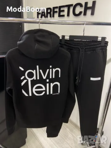 Calvin Klein мъжки черен екип , снимка 1 - Спортни дрехи, екипи - 48207708